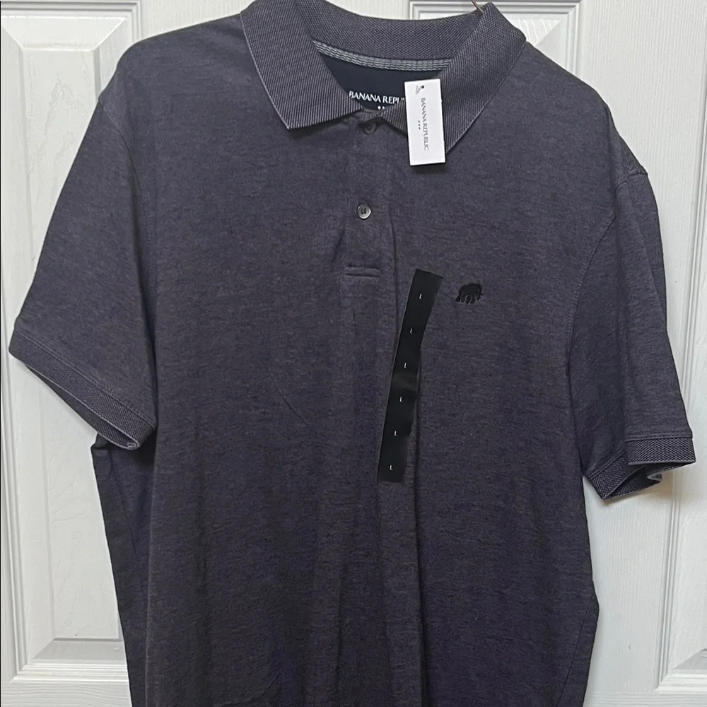 Banana Republic Men's Dark Purple Polo - Picture 3 of 4